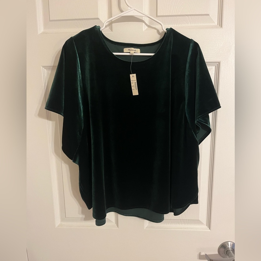 NWT Madewell Velvet Top